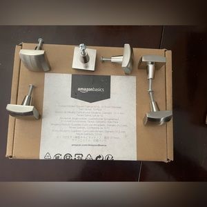 Amazon Basic Curved Modern Square Cabinet Knobs- satin nickel